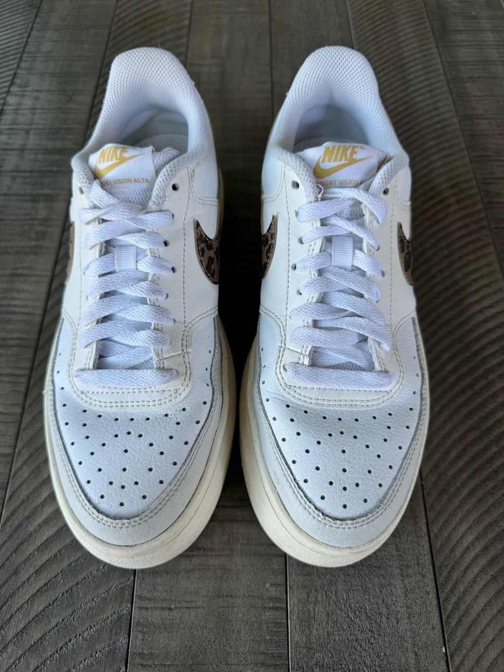 Nike Court Vision Leopardate Retro Platform Sneakers Leopard Women’s Size 9.6